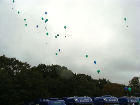 Mondial Movers familiedag afsluiting met ballonnen